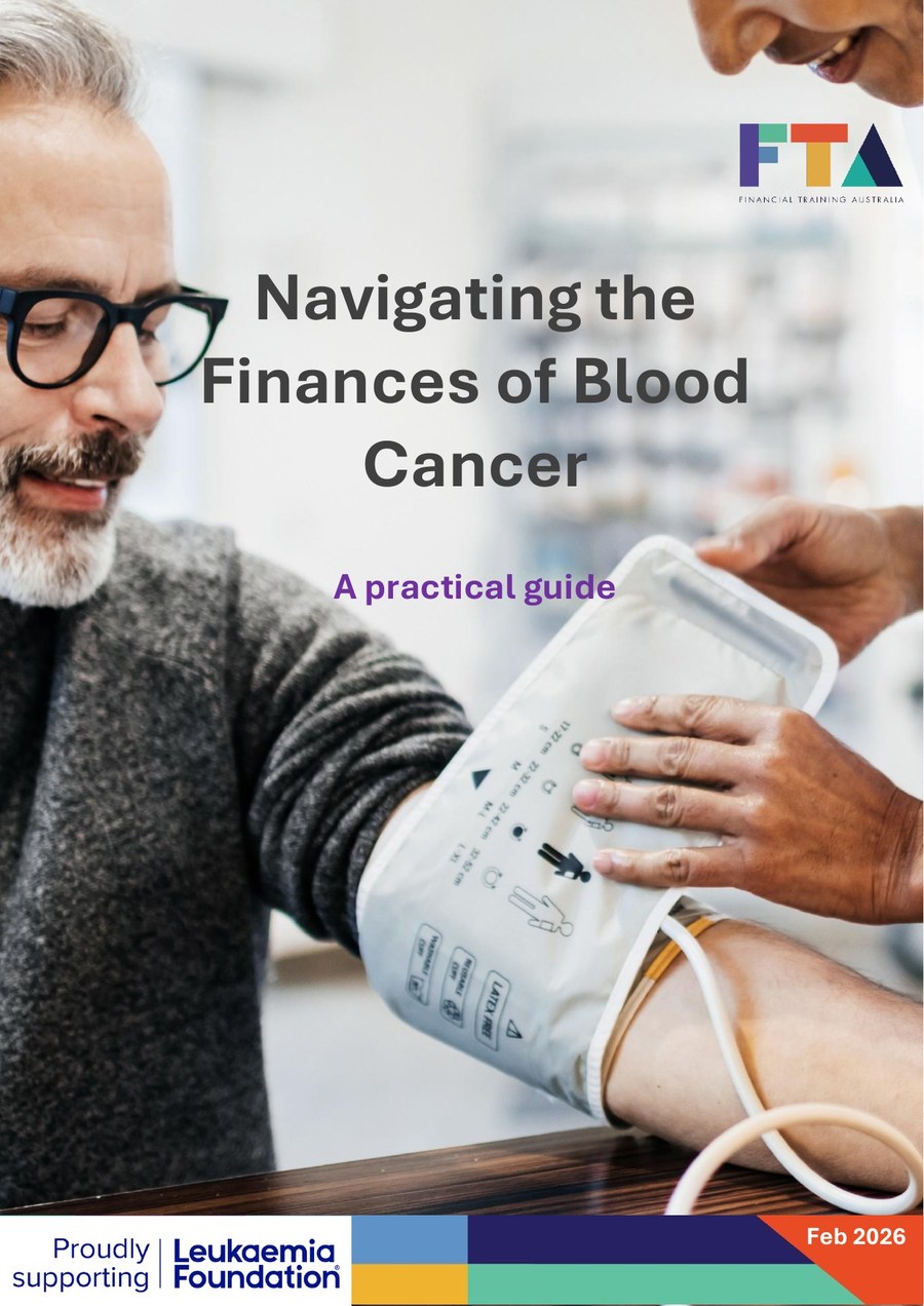 Front cover of Navigating the Finances of Blood Cancer, a practical guide